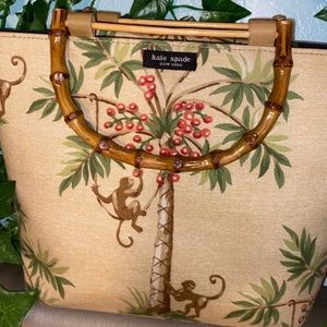 Kate Spade vintage bag monkeys & palm trees